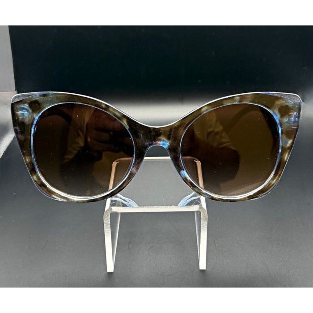 Nine West NS1022 Women’s Cat Eye Sunglasses Blue Frame Brown Tinted UV400